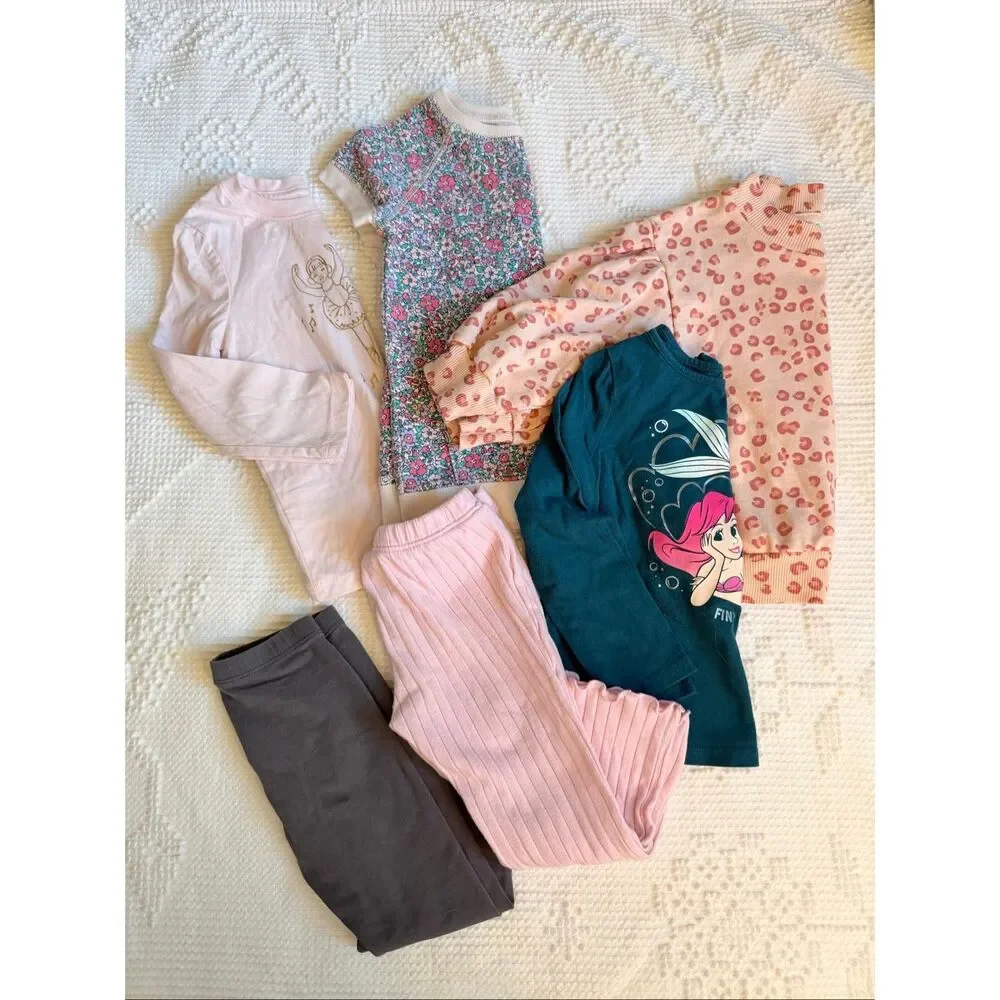 3T Girls 6pc‎ Bundle Little Mermaid Disney Mix
